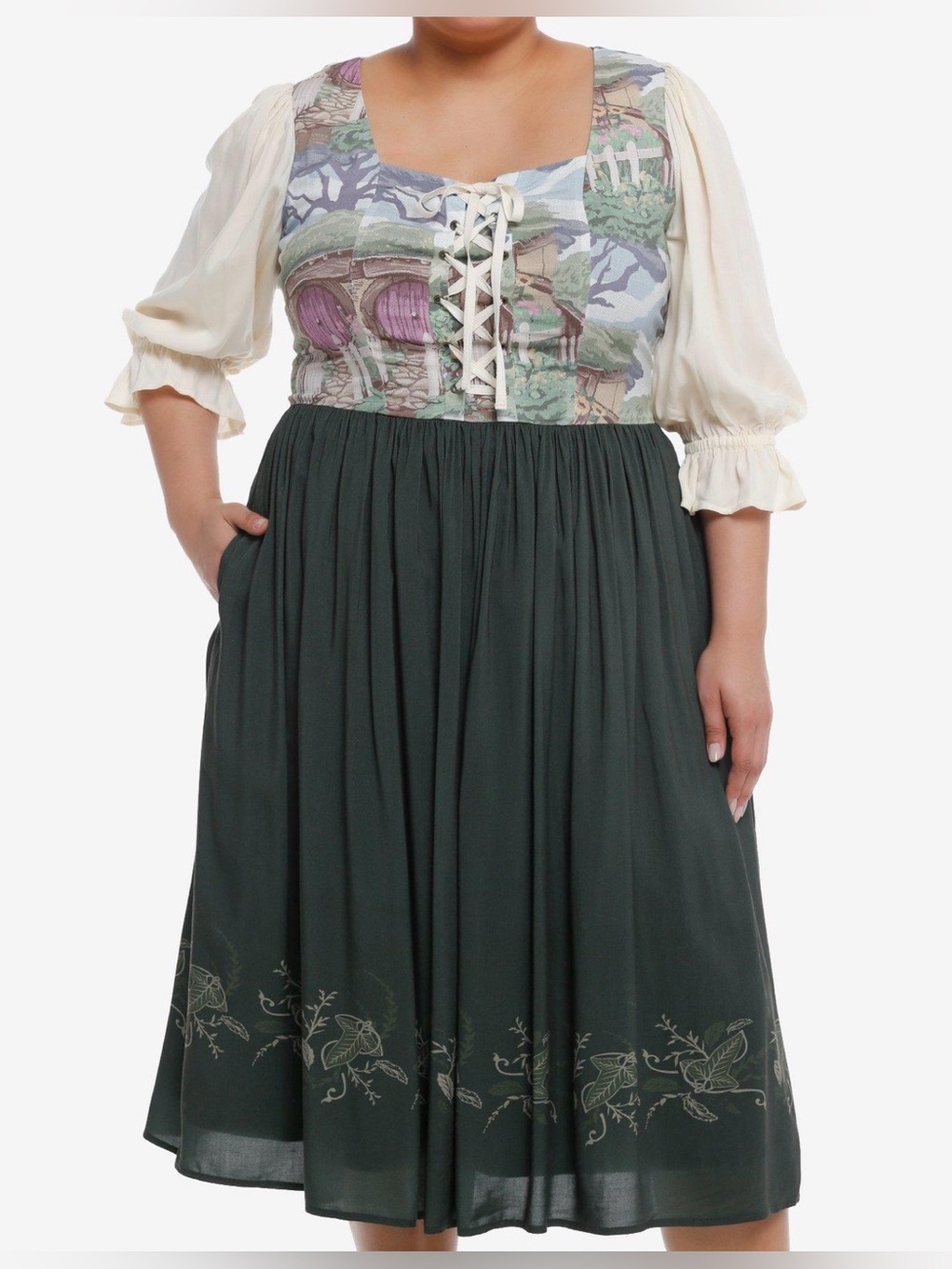Hot Topic Lord of the Rings Hobbit Halloween cosplay corset dress size 3X